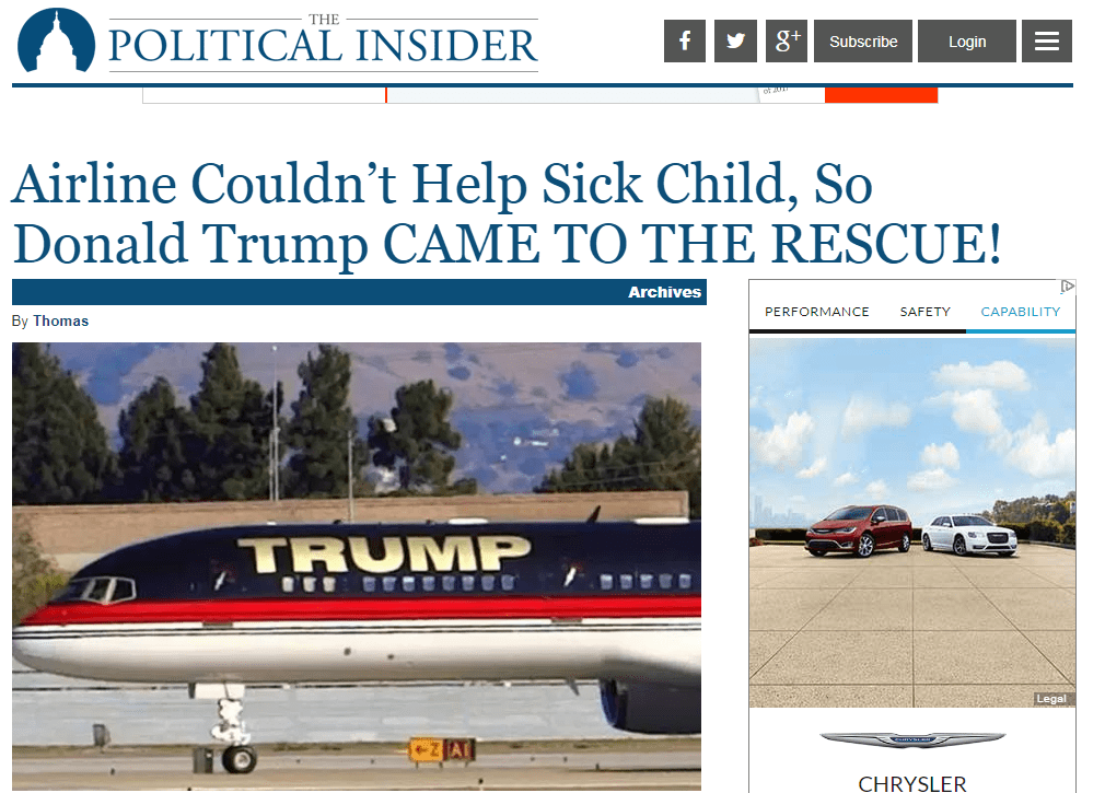 Trump Rescues Child